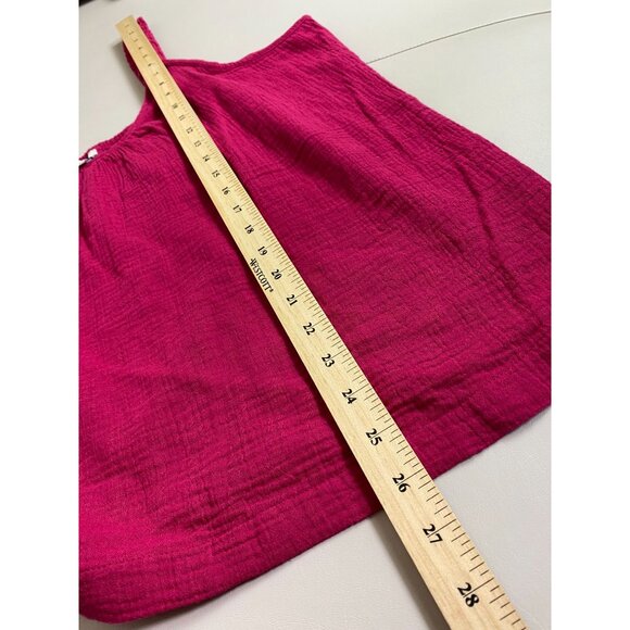 Sundance Sleeveless Gauzy Cotton Tank Top Women size XL Fuchsia Pink Vacation - Picture 6 of 13